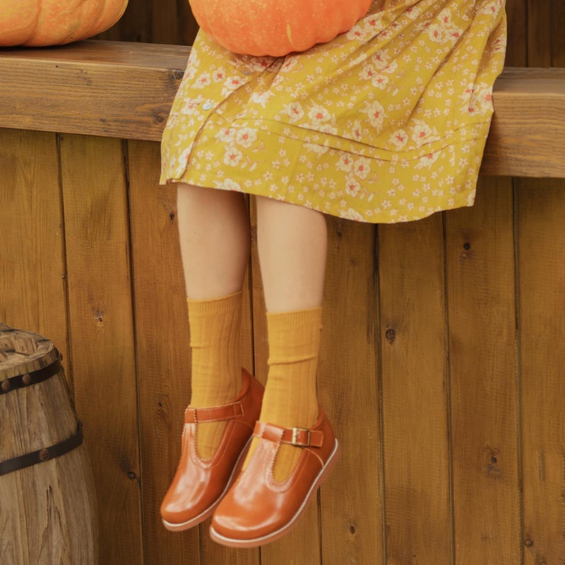 Felix & Flora Toddler Little Girl Brown Mary Jane Dress Shoes - Ballet Flats for Easter Flower Girl Party School Shoes(Brown,7 Toddler) - Image 3